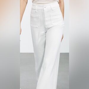 Zara “high waist white jeans”